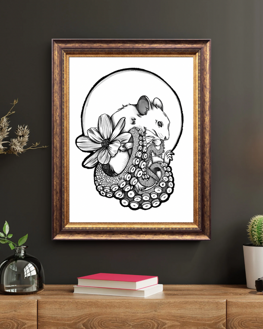 "Tentacle Rat" 8x10 Art Print