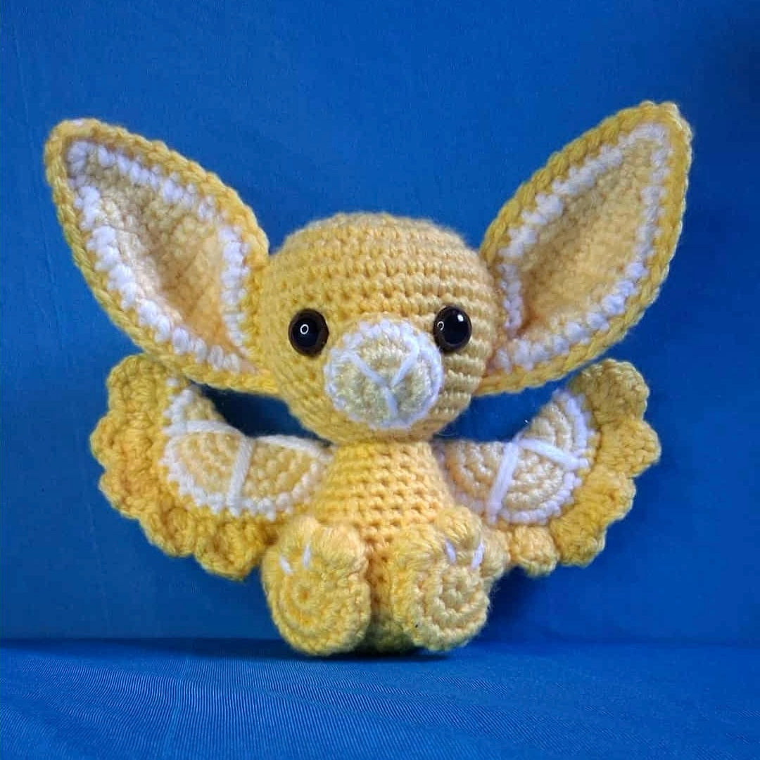 Yarn Bat -  Lemon Fruit Bat
